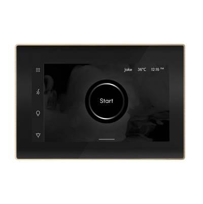 Mr. Steam Isteamx Steam Shower Control and Steamhead in Black Brushed Bronze - Black with Brushed...