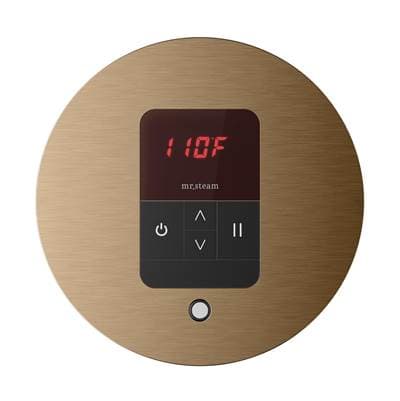 Mr. Steam Itempo Round Steam Shower Control and Steamhead - Brushed Bronze by Mr. Steam
