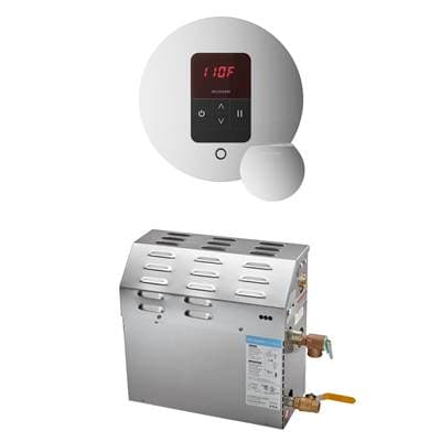 Mr. Steam MS 5 Kw (5000 W) Steam Shower Generator Package with Round Itempo Control - Polished...
