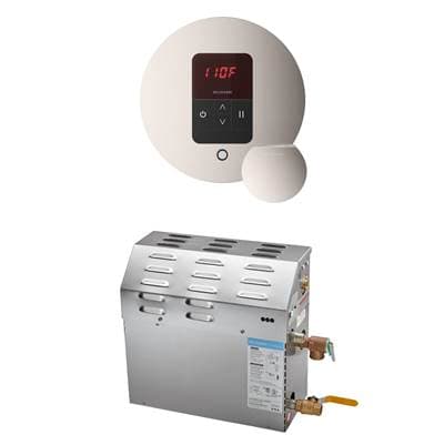 Mr. Steam MS 5 Kw (5000 W) Steam Shower Generator Package with Round Itempo Control - Polished...