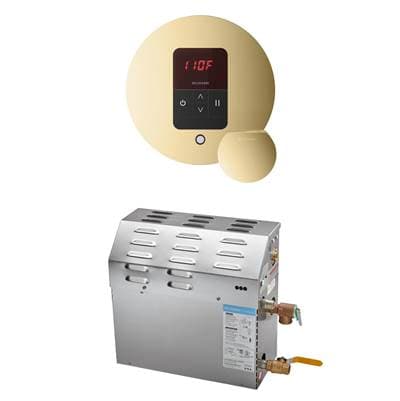 Mr. Steam MS 5 Kw (5000 W) Steam Shower Generator Package with Round Itempo Control - Polished...
