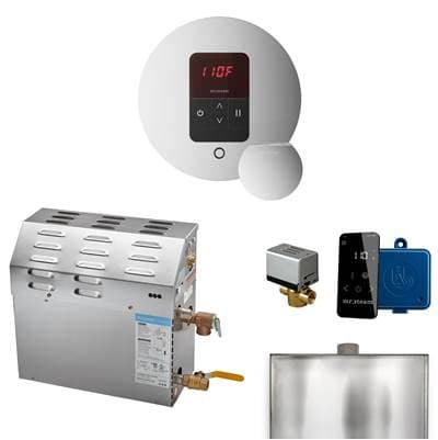 Mr. Steam MS 9 Kw (9000 W) Steam Shower Generator Package with Round Itempo Control in Polished...