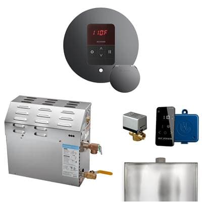 Mr. Steam MS 9 Kw (9000 W) Steam Shower Generator Package with Round Itempo Control in Brilliant...