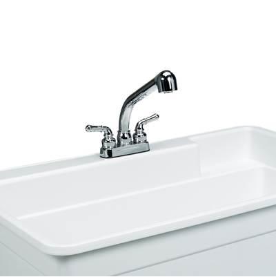 Mustee and Sons Pull Out Faucet Combo Kit, 4'', Plastic, Supply Lines and P Trap