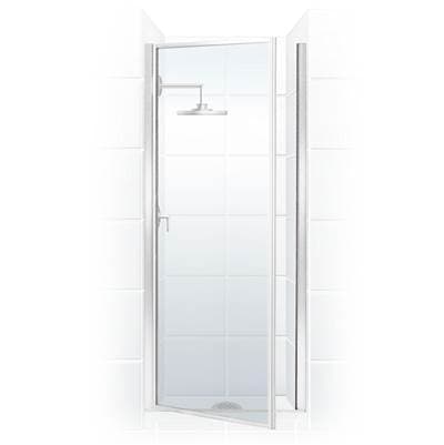 Mustee and Sons Pivot Door with Clear Glass, 32'', Chrome - Bright Silver by Mustee And Sons