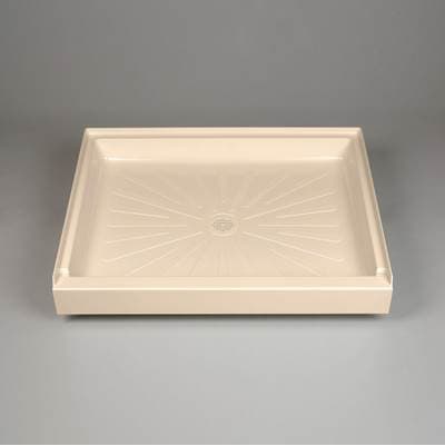 Mustee and Sons Durabase Shower Floor, 34'' Wx42'' D - Bone by Mustee And Sons