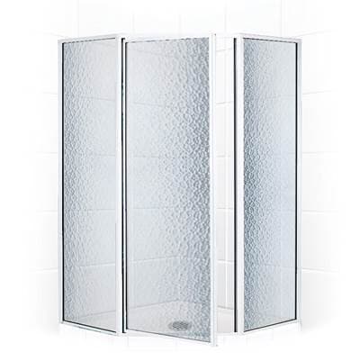 Mustee and Sons Neo Angle Shower Enclosure with Obscure Glass, 38'', Silver - Bright Silver by Mustee And Sons