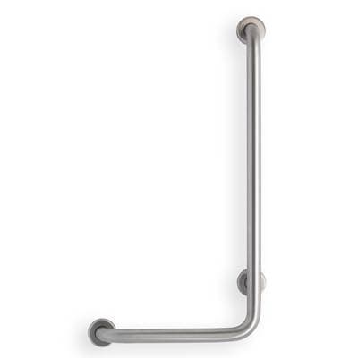 Mustee and Sons Grab Bar, 32''x16'' L, 1.5'', 90 Deg Angle, Right Hand, Smooth, Stainless Steel -... by Mustee And Sons