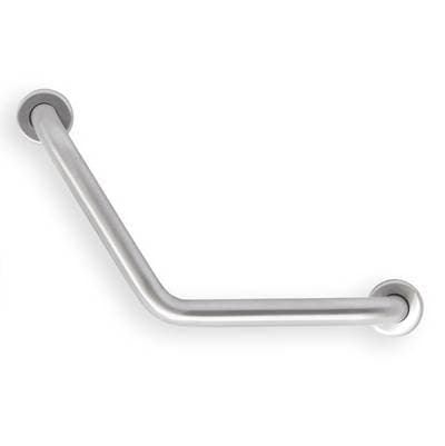Mustee and Sons Grab Bar, 12''x12'' L, 1.5'', 120 Deg Angle, Smooth, Stainless Steel - Satin Smooth