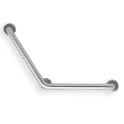 Mustee and Sons Grab Bar, 16''x16'' L, 1.5'', 120 Deg Angle, Smooth, Stainless Steel - Satin Smooth