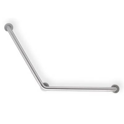 Mustee and Sons Grab Bar, 24''x24'' L, 1.5'', 120 Deg Angle, Smooth, Stainless Steel - Satin Smooth