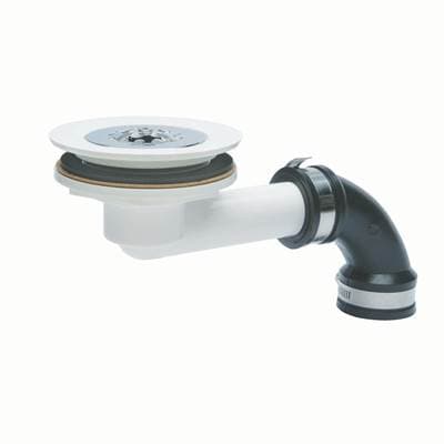 Mustee and Sons Drain Kit, 1.5'' Waste, White, for 3060L/R or 360L/R Shower Floors