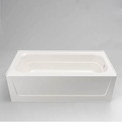 Mustee and Sons Topaz Bathtub, 30''x60'', Fiberglass, White, Right Hand Above Floor Drain - Semi... by Mustee And Sons