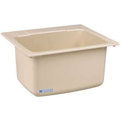 Mustee and Sons Utility Sink, 22''x25'' - Bone by Mustee And Sons