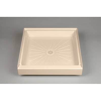 Mustee and Sons Durabase Shower Floor, 32''x32'', Bone