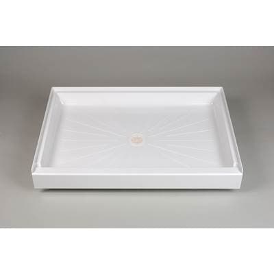 Mustee and Sons Durabase Shower Floor, 34'' Wx48'' D, White - Semi Gloss by Mustee And Sons