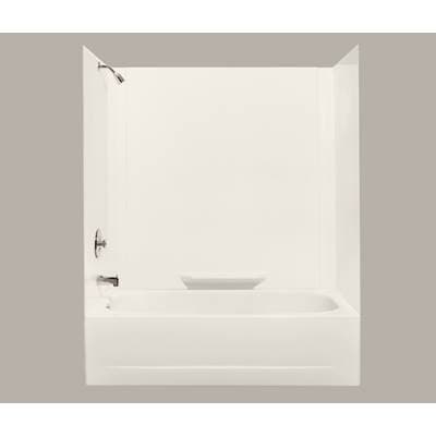 Mustee and Sons Durawall Bathtub Wall, Fiberglass, Bone, 3 Piece by Mustee And Sons