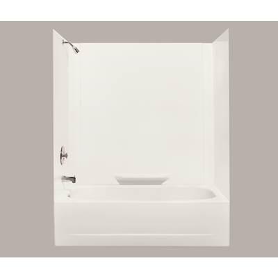 Durawall Bathtub Wall, Fiberglass, Biscuit, 3 Piece by Mustee And Sons