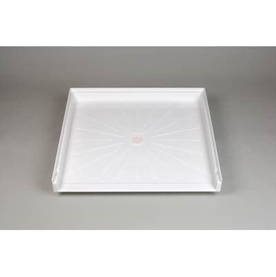 Mustee and Sons Caregiver Transfer Shower Floor, 37'' Wx39'' D, White - Semi Gloss by Mustee And Sons