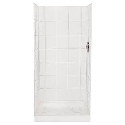 Mustee and Sons Durawall Bathtub Wall, White, Fiberglass, Fits 30''x60'' and 32''x60'' - Semi Gloss by Mustee And Sons