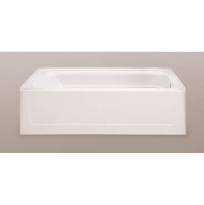 Mustee and Sons Topaz Bathtub, Fiberglass, Bone, Right Hand - Semi Gloss by Mustee And Sons