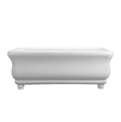 MTI Baths Parisian 2 WITH BUN FEET Acrylic CXL Sculpted Finish Freestanding Soaker - White...