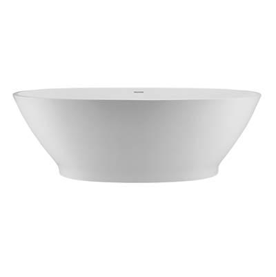 ALISSA SCULPTURESTONE FREESTANDING/UNDERMOUNT SOAKER - GLOSS BISCUIT (71.5X37) by MTI Baths
