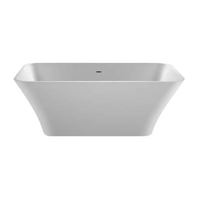 ADDISON 3 SCULPTURESTONE FREESTANDING AIR BATH - GLOSS BISCUIT (65.5X31.75)