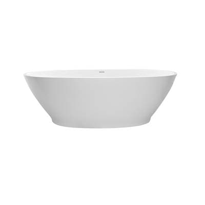 MTI Baths Alissa Sculpturestone Freestanding AIR BATH - Gloss White (64.75x33.5) by MTI Baths