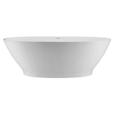 MTI Baths Alissa Sculpturestone Freestanding AIR BATH - Gloss Biscuit (72.5x42) by MTI Baths