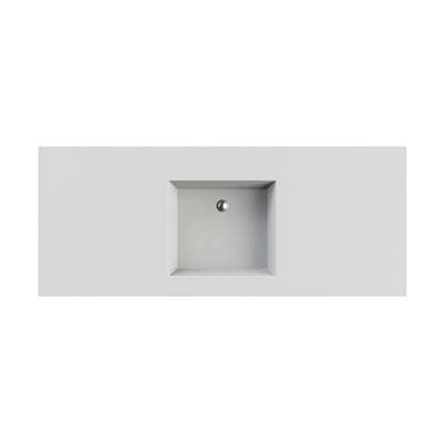 MTI Baths Petra 1 Sculpturestone Counter SINK Double BOWL UP TO 56'' - Matte Biscuit - Biscuit Matte