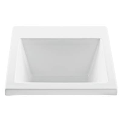 MTI Baths Basics Acrylic CXL Laundry Single BOWL Undermount - Biscuit (25x22) by MTI Baths