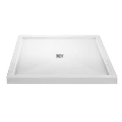 MTI Baths 3636 Acrylic CXL Center Drain Multi Threshold - Biscuit by MTI Baths