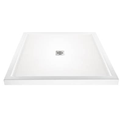 MTI Baths 3636 Dolomatte Center Drain Multi Threshold - White - Matte White by MTI Baths