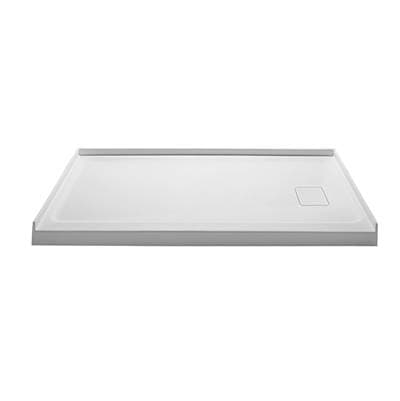 MTI Baths 6034 Dolomatte LH Drain 3-SIDED Integral TILE Flange - White - Matte White