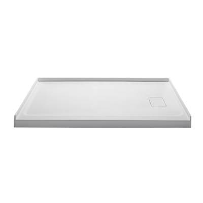 MTI Baths 6036 Dolomatte LH Drain 3-SIDED Integral TILE Flange - White - Matte White