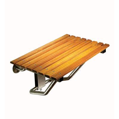 MTI Baths TEAK Shower SEAT - HIGH Polished (22x15)