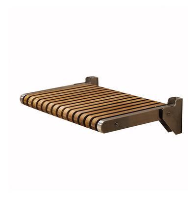 MTI Baths TEAK Shower SEAT - Natural Stainless (24x16)