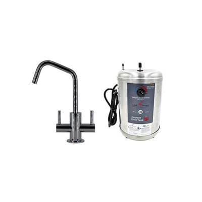 Mountain Plumbing Hot & Cold Water Faucet with Contemporary Round Body & Handles (120° Spout) &...