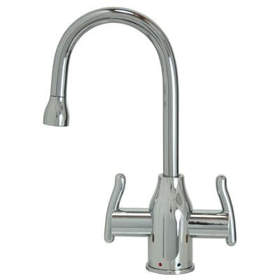 Mountain Plumbing Hot & Cold Water Faucet with Modern Curved Body & Handles - Satin Chrome