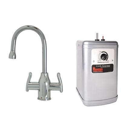 Mountain Plumbing Hot & Cold Water Faucet with Modern Curved Body & Handles & Little Gourmet...