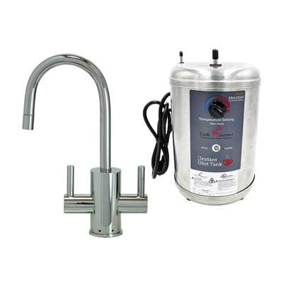 Mountain Plumbing Hot & Cold Water Faucet with Contemporary Round Body & Handles & Little Gourmet...