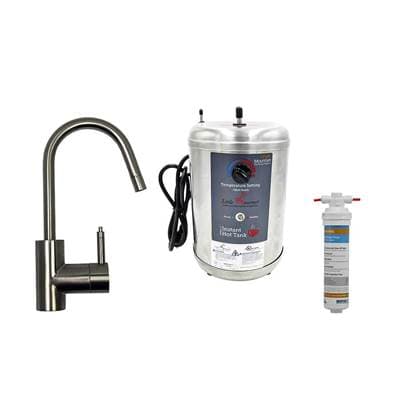 Mountain Plumbing Single Handle Hot and Cold Faucet and Little Gourmet Premium Hot Water Tank -...