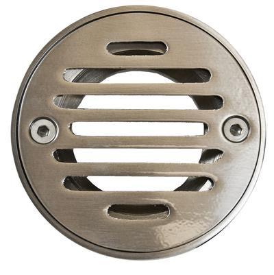 4'' Round Solid Nickel Bronze Plated Grid Shower Drain by Mountain Plumbing