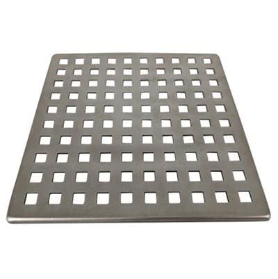 Mountain Plumbing Select Series Shower Drains - Squares Shower Grid - 6 Inch - Brushed Nickel