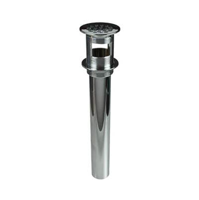 Mountain Plumbing 20 Hole Brass Lavatory Grid Drain - 8'' Tailpiece with Overflow - Ice White
