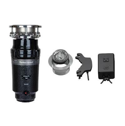Batch Feed Waste Disposer System Kit with 3-Bolt Mount 3/4 HP Disposer