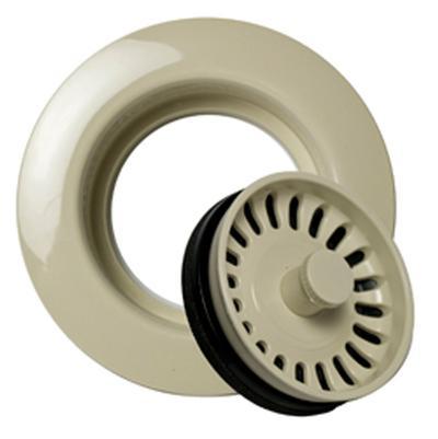 Mountain Plumbing Plastic Molded Waste Disposer Trim Collar with Matching Stopper - Biscuit