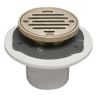 4'' Round Complete Shower Drain - PVC by Mountain Plumbing