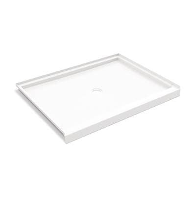 Maax Icon 5038 ANSI B SMC Alcove Shower Base with Center Drain - White